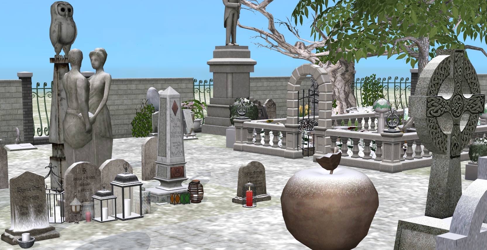 Cmentarz — inny widok na grób kochanków.jpg